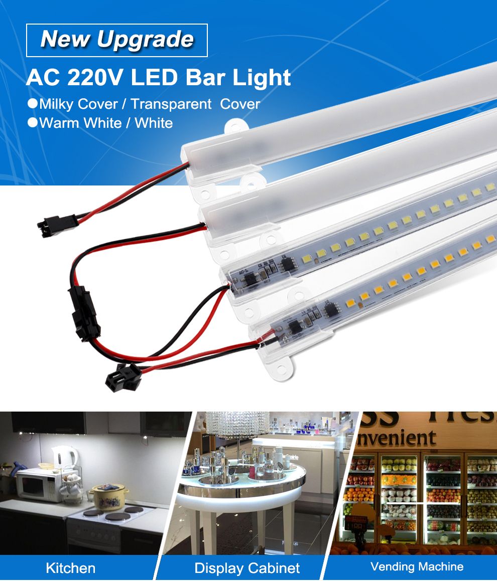 AC220V SMD 2835 Rigid LED Light Bars 50cm 72LEDs High Brightness